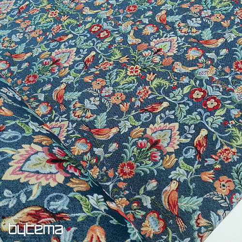 Tissu à tapisserie FREDA bleu