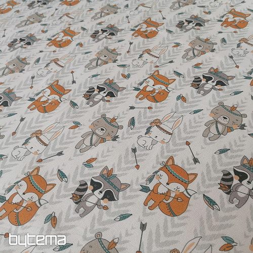 Tissu coton Indiens - animaux