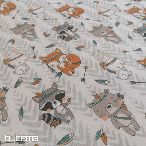 Tissu coton Indiens - animaux