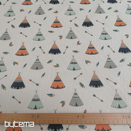 Tissu en coton tipi