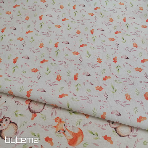 Tissu coton FEUILLES