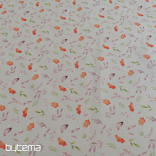 Tissu coton FEUILLES