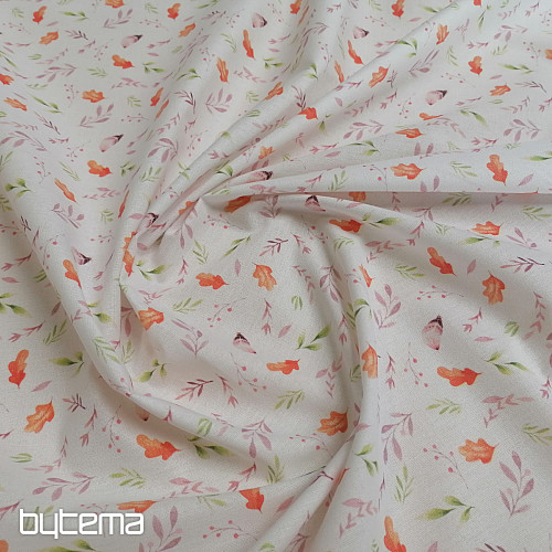 Tissu coton FEUILLES
