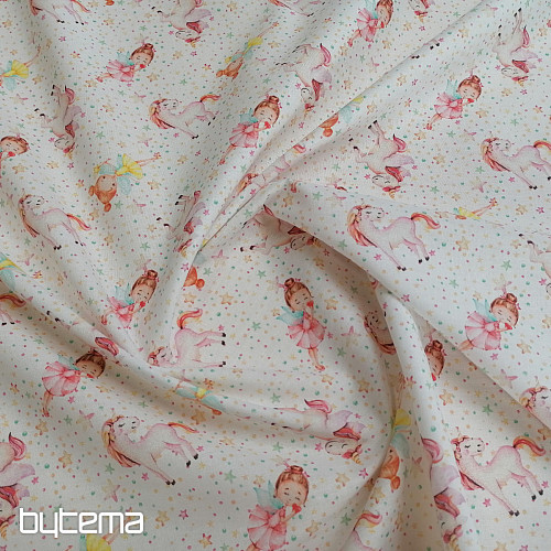 Tissu coton Fées et licornes