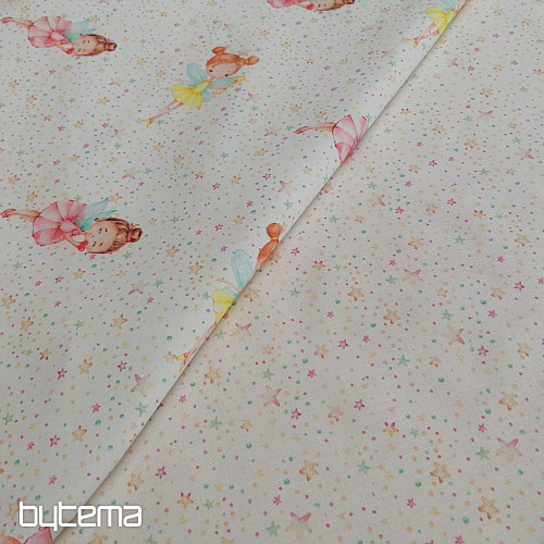 Tissu en coton Fée avec des ailes