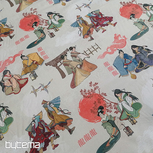 Tissu décoratif JAPON CRÈME