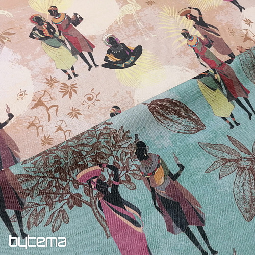 Tissu déco Afrique vert