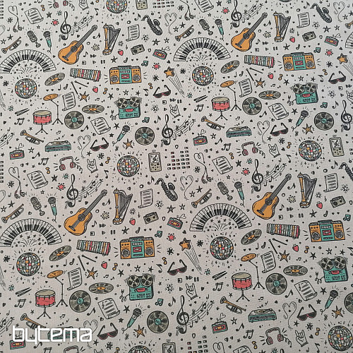 Tissu déco Musique