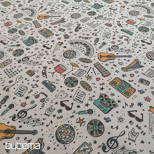 Tissu déco Musique
