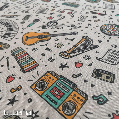 Tissu déco Musique