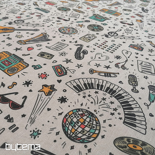 Tissu déco Musique