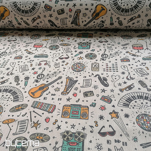 Tissu déco Musique