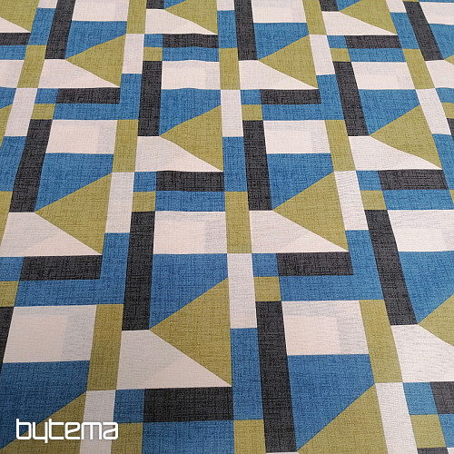 Tissu déco Géo bleu