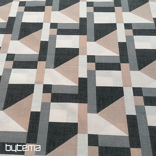 Tissu déco Geo gris