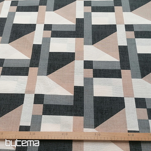 Tissu déco Geo gris