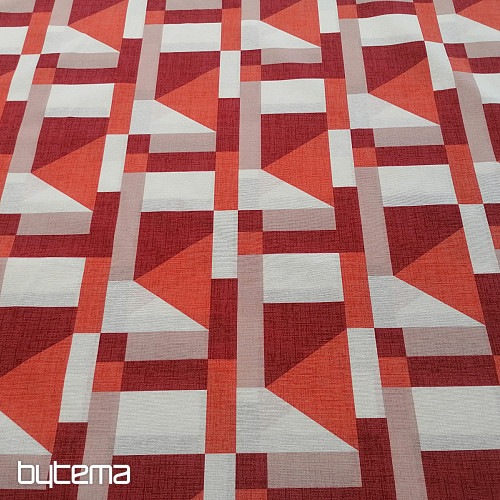 Tissu déco Geo rouge
