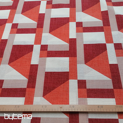 Tissu déco Geo rouge