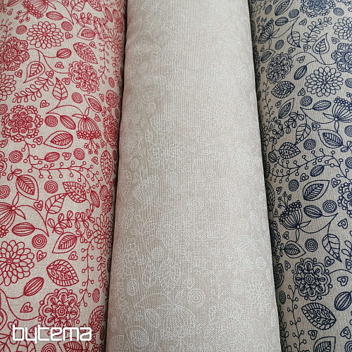 Tissu déco Fleurs fluo bleu