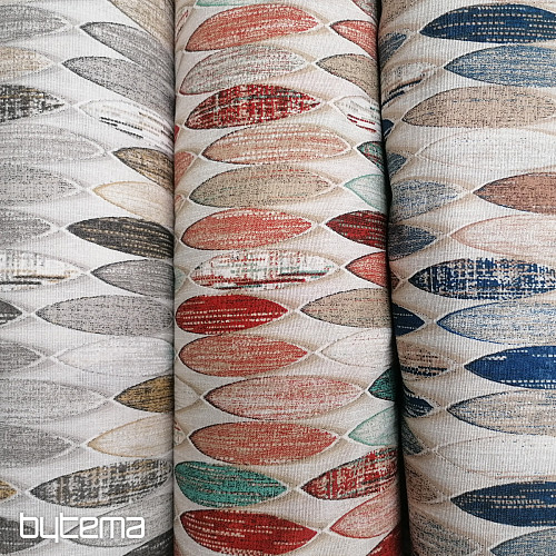Tissu déco Surf rouge-turquoise