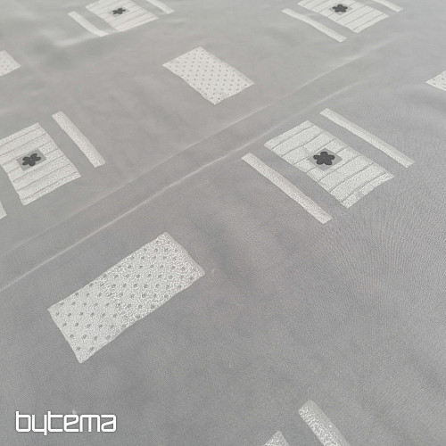 Rideau voilage cube beige-gris 180