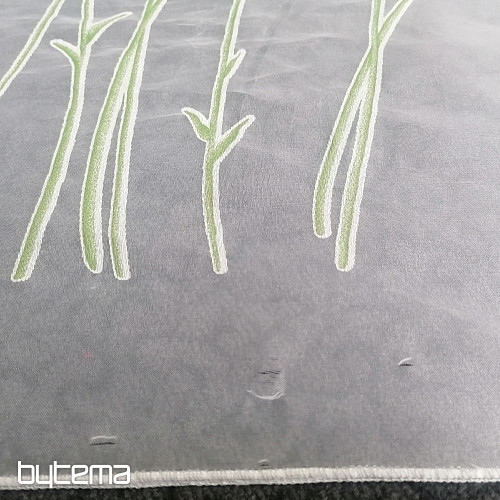 Rideau en voile blanc avec fleurs printanières
