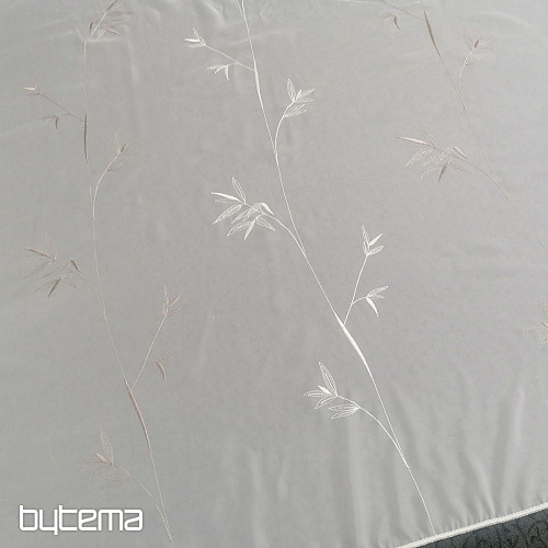 Rideau brodé de luxe GERSTER 11757 blanc