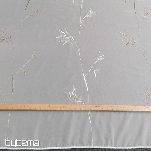 Rideau brodé de luxe GERSTER 11757 blanc