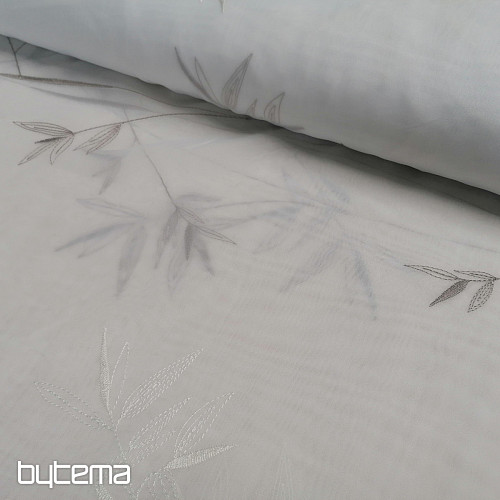 Rideau brodé de luxe GERSTER 11757 blanc