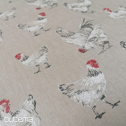Tissu décoratif SLEPIČKY rouge