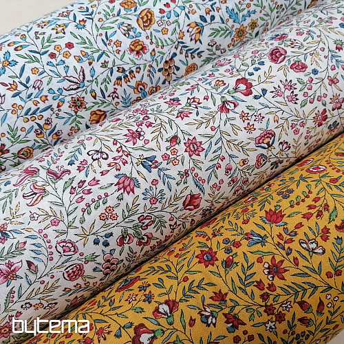 Tissu coton INDIENE crème
