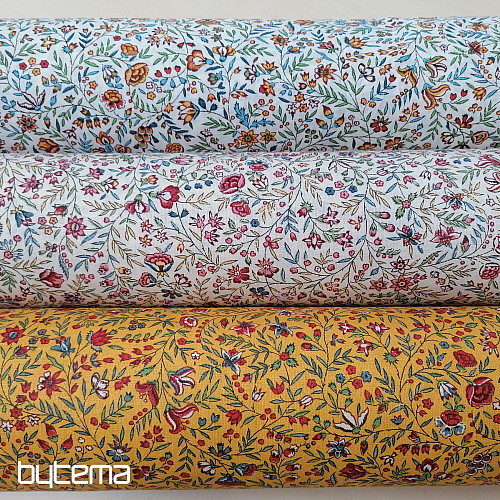 Tissu coton INDIENE crème