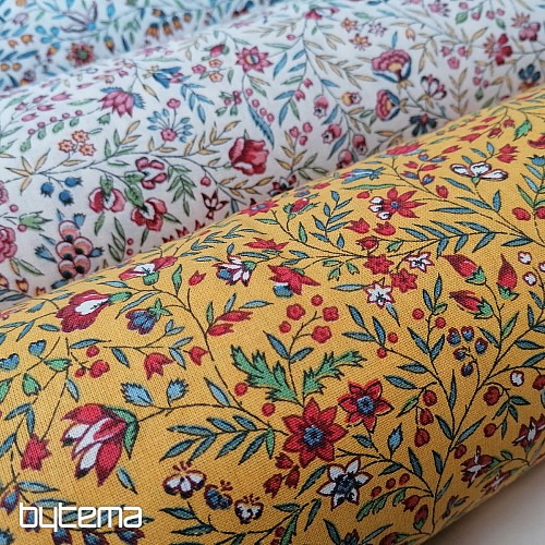 Tissu coton indien jaune