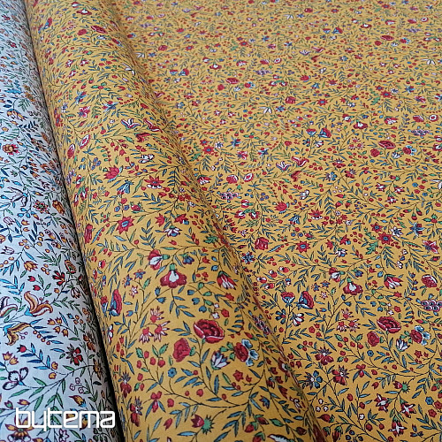 Tissu coton indien jaune