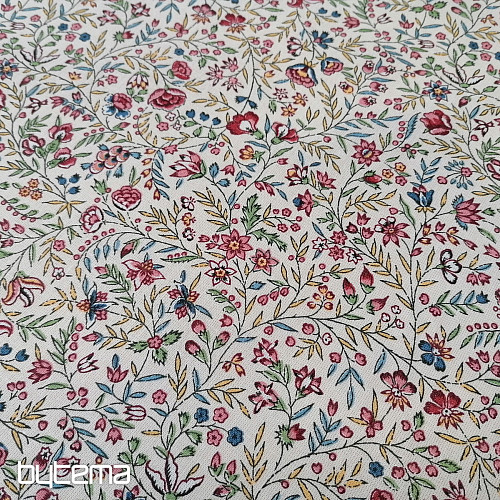 Tissu coton INDIENE crème