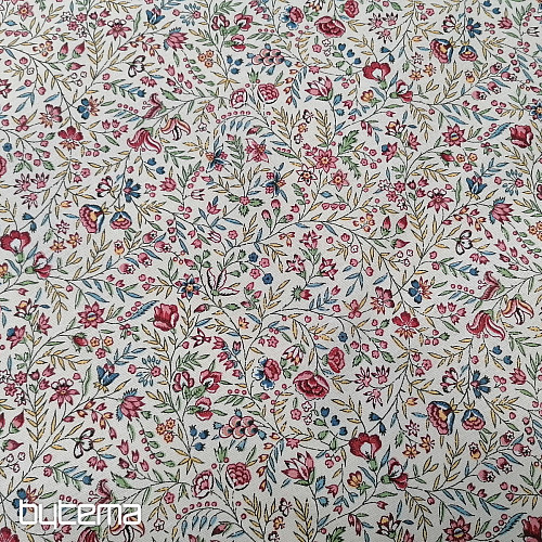 Tissu coton INDIENE crème