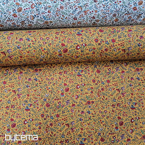 Tissu coton indien jaune