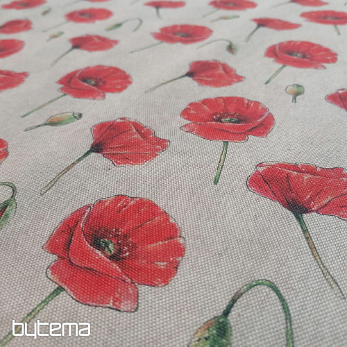 Tissu décoratif Coquelicots - impression numérique primavera