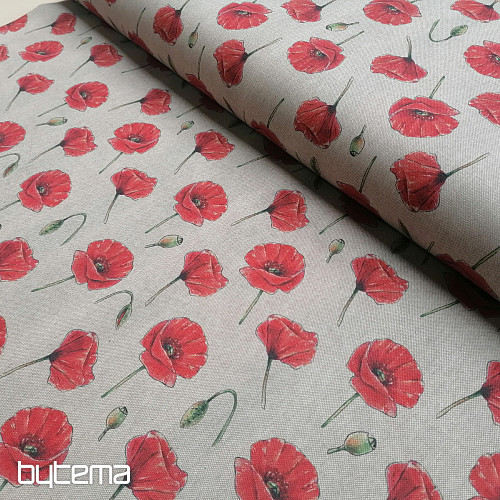 Tissu décoratif Coquelicots - impression numérique primavera