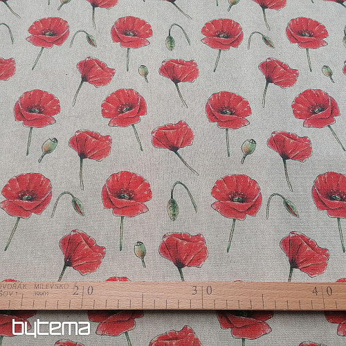 Tissu décoratif Coquelicots - impression numérique primavera