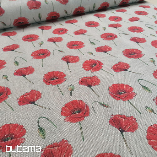 Tissu décoratif Coquelicots - impression numérique primavera