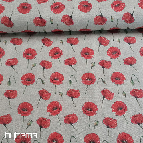 Tissu décoratif Coquelicots - impression numérique primavera
