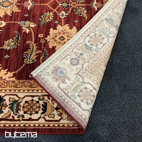 Tapis en laine luxueux PRAGUE rouge/beige