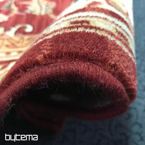 Tapis en laine luxueux PRAGUE rouge/beige