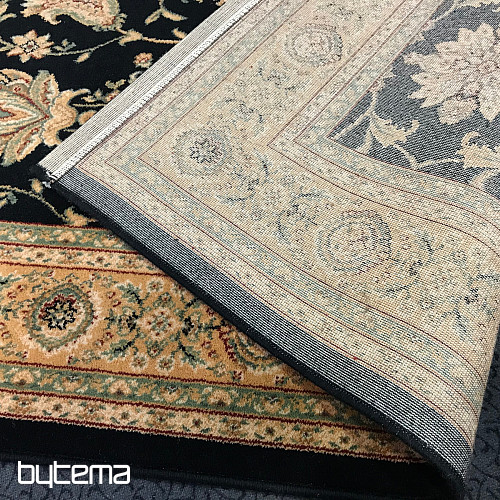 Tapis de luxe en laine PRAGUE noir / beige