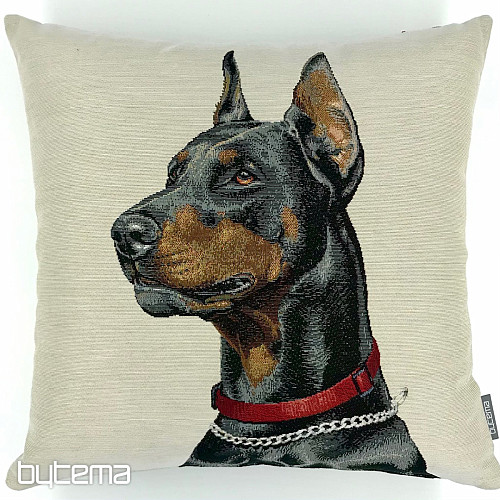 Taie d&#39;oreiller tapisserie Doberman