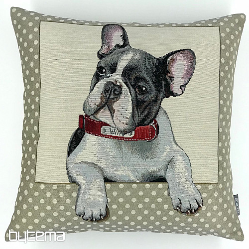 Housse de coussin tapisserie BOULEDOGUE FRANÇAIS