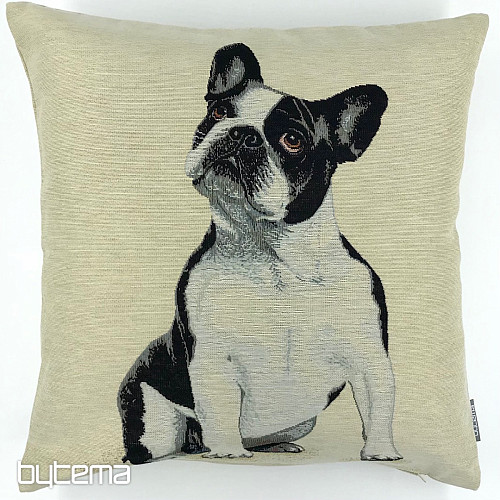 Taie d&#39;oreiller tapisserie BULLDOG CHIEN