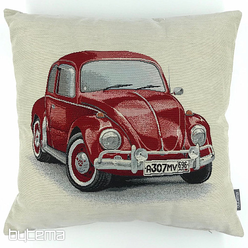 Housse de coussin tapisserie VW COCCINELLE ROUGE