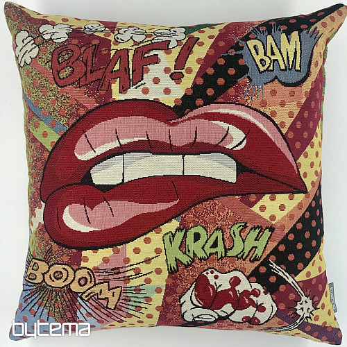 Housse de coussin tapisserie COMICS LIPS