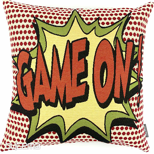 Housse de coussin tapisserie COMICS GAME ON!